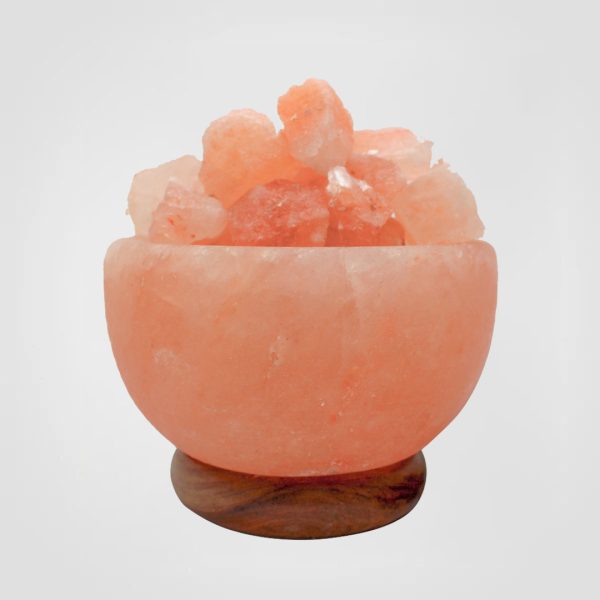 Himalayan Rock Salt Lamp – Fire Bowl Design with Natural Salt Chunks