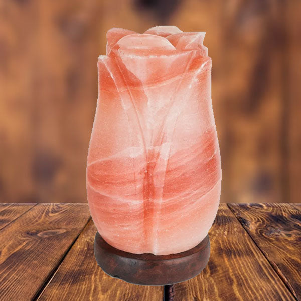 Himalayan Rock Salt Lamp – Rose Flower Design